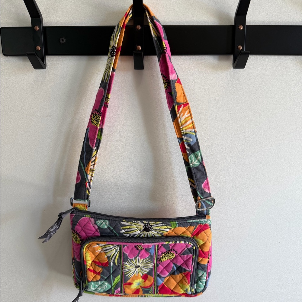 Vera Bradley Jazzy Blooms Little Hipster Crossbody Bag